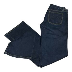 Tory Burch Classic Tory Boot Jeans Size 28 Embroidered Logo Style 50001227 Dark